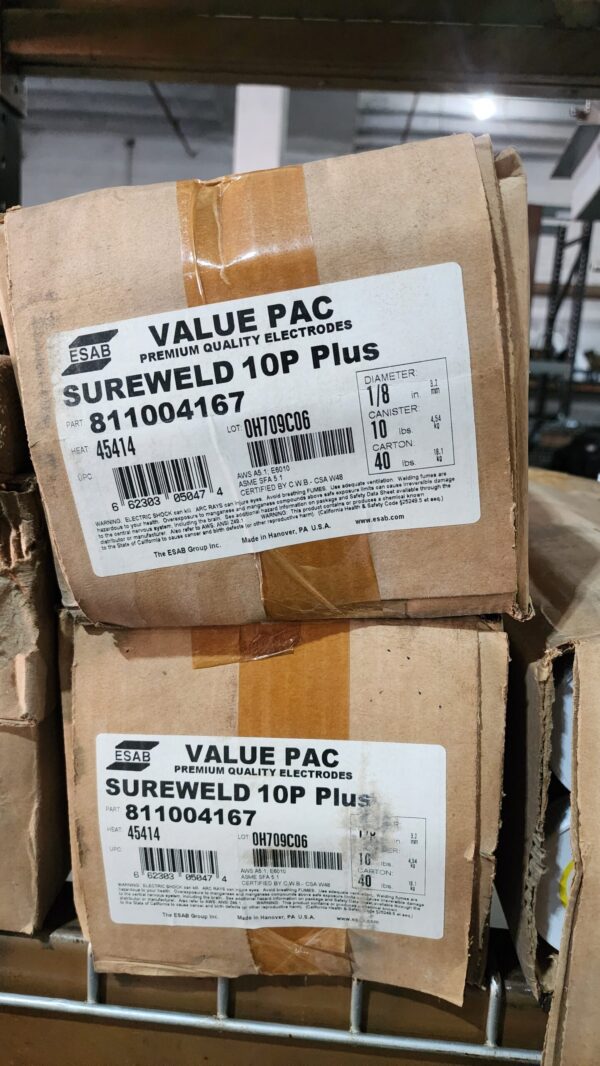 ESAB Value Pac Sureweld 10P Plus LOT of 8 10LB Cans