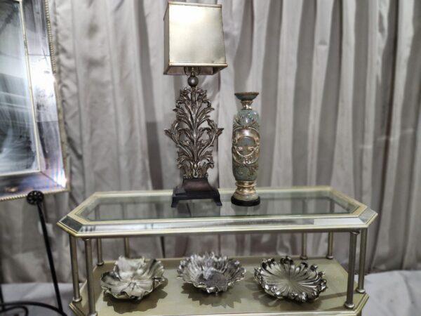 mirror glass top table decor items - Image 2