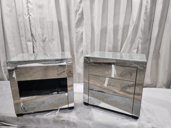 2 glass style chest\end tables