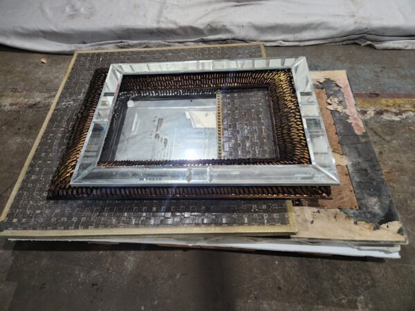 Mirror and glass various frame lots