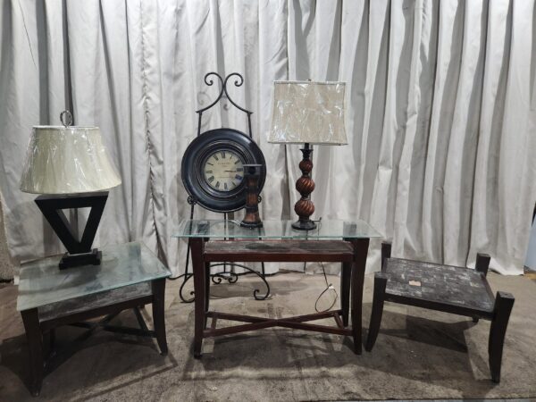 Lamps tables and more